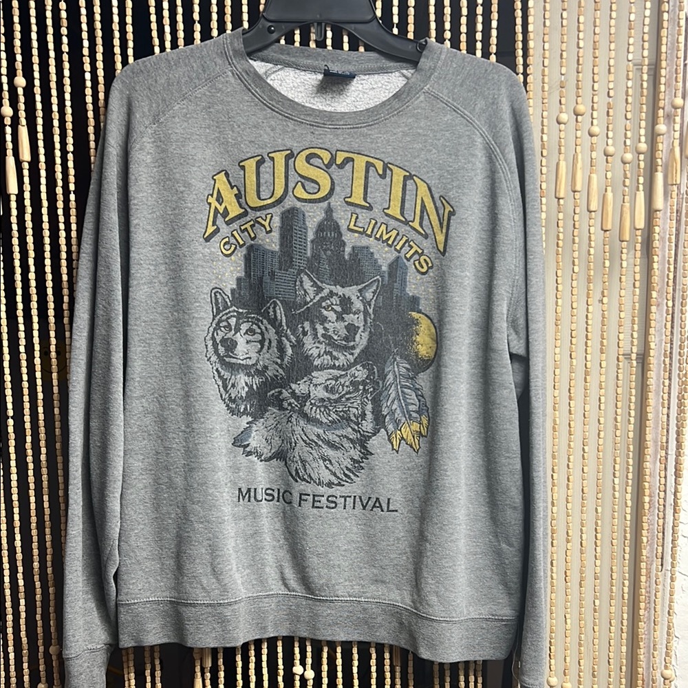 Austin City Limits Gray Sweater